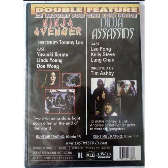 Martial Arts Double Feature DVD Ninja Avenger / Ninja Assassins Movie Set - Picture 2 of 4